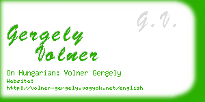 gergely volner business card